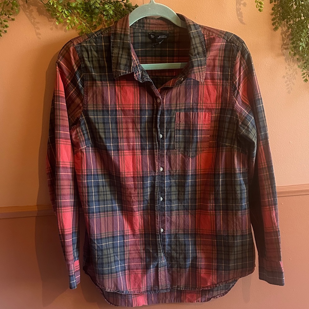 GAP Plaid Boyfriend Fit Flannel